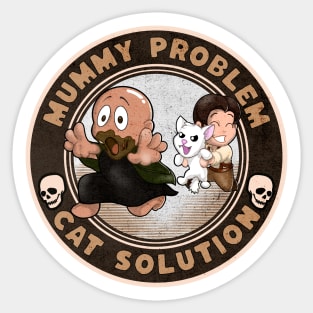 Chasing a Mummy Sticker